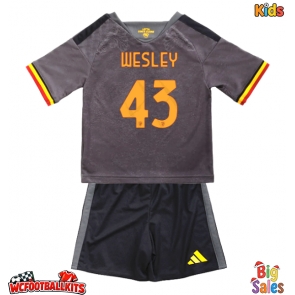 AS Roma Wesley Franca #43 Replica Third Stadium Kit for Kids 2026-27 Short Sleeve (+ pants)